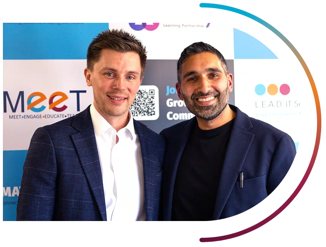 Lee Jepson, Bassit Siddiqui at this year's M.E.E.T. 2026