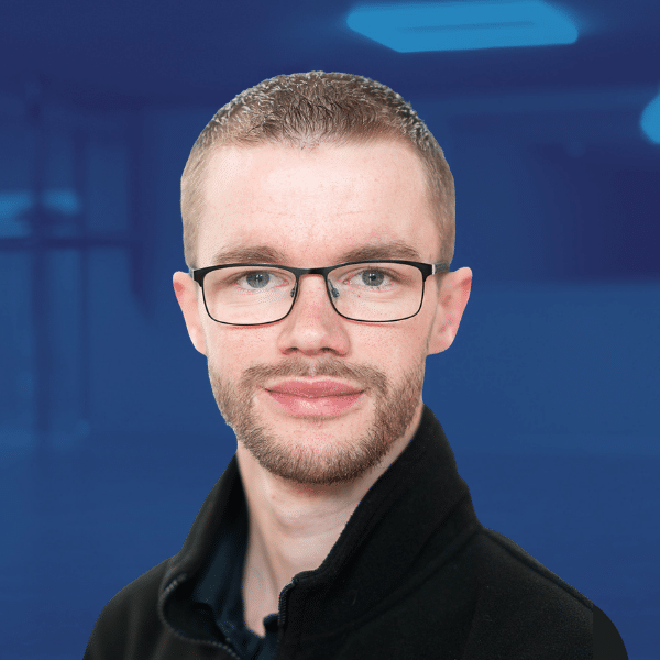 Connor Rose – Blue Background