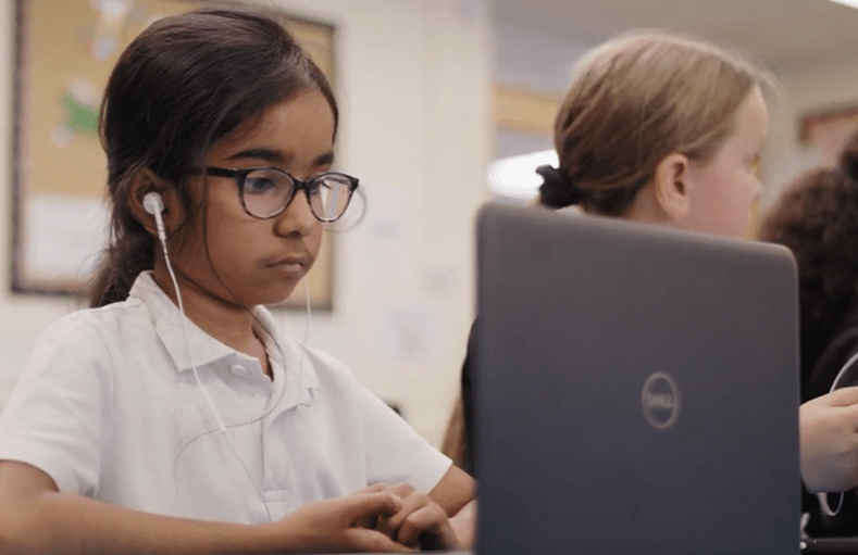 Student with laptop hogarth